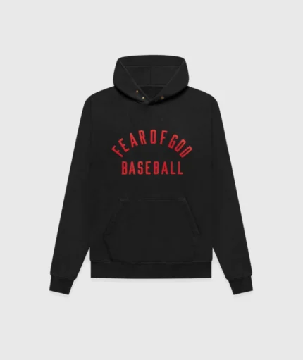 Essential Fear of God Baseball Hoodie Schwarz (2)